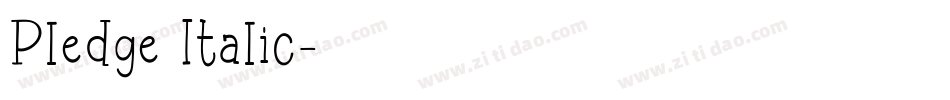 Pledge Italic字体转换